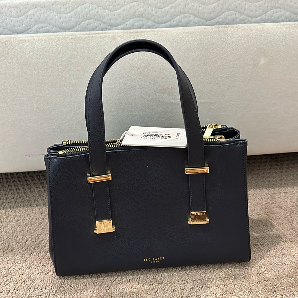 TED BAKER NWT navy blue small tote